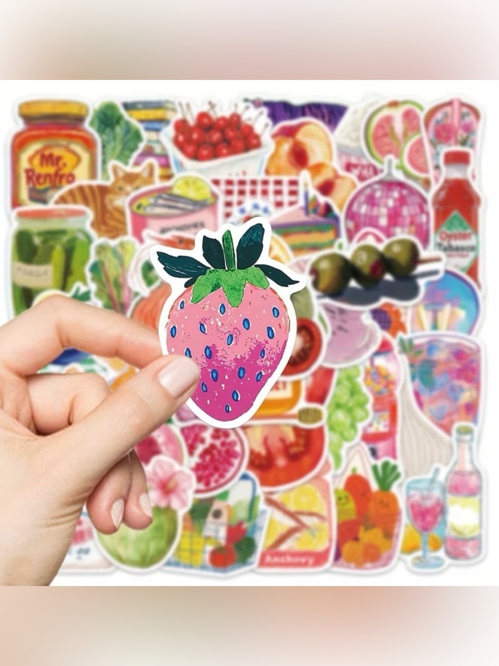 50 European Summer Aesthetic Stickers Coastal Market Scrapbook Pack - Picture 3 of 8